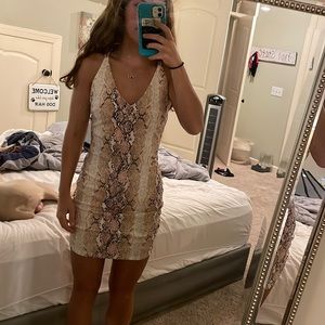 Pink Snakeskin Dress